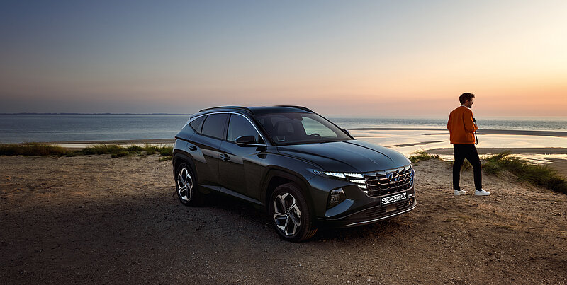 Hyundai TUCSON 1.6 T-GDI N Line am Strand